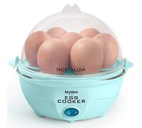 Nostalgia EC7AQ Retro Premium 7 Capacity Electric Large Hard-Boiled Egg Cooker Poached, Scrambled, Omelets, Whites, Sandwiches, For Keto & Low-Carb Diets, Aqua