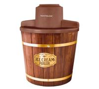 Nostalgia Electric Bucket Ice Cream Maker with Easy-Carry Handle, Makes 4-Quarts in Minutes, Frozen Yogurt, Gelato, Made from Real Wood
