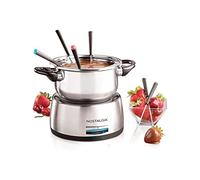 Nostalgia FPS200 6-Cup Stainless Steel Electric Fondue Temperature Control, 6 Color-Coded Forks and Removable Pot-Perfect for Chocolate, Caramel, Cheese, Sauces