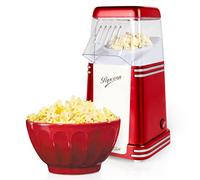 Nostalgia Hot-Air Electric Popcorn Maker, 1.8L, Healthy Oil Free Popcorn with Measuring Scoop, Retro Red