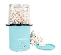 Nostalgia Hot Air Popcorn Maker, 8 Cups and Lid, 2 in 1 Measuring Cup Oil Free for Movie Nights, Snacks, Birthday Parties and More