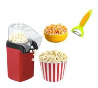 Nostalgia Hot Air Popcorn Popper Maker, 1200W Electric Pop Corner Machine,Fully Automatic Healthy No Oil And No Sugar Corn Popcorn Machine (Red)