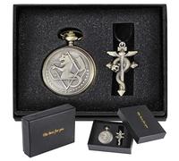 Nostalgia Movie Theme Design Alloy Quartz Pocket Watch with Necklace Chain, brown