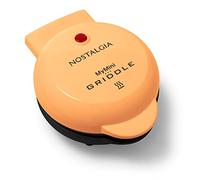 Nostalgia MyMini Personal Electric Griddle, Nonstick Griddle Perfect for Healthy Chaffles, Almond Flour Keto & Low-Carb Diets, Eggs, Omelets, Pancakes Breakfast Sandwiches, Quesadillas, Cookies