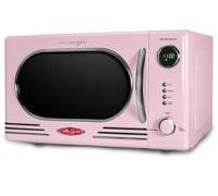 Nostalgia NRMO11PK6A Countertop Microwave Oven, 1.1 Cu. ft, Pink