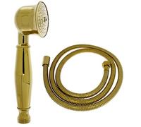 Nostalgia Retro Hand Shower Head with Shower Hose - Brass with Gold Surface