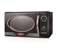 Nostalgia RMO4BK Retro 0.9 cubic feet 800 W Microwave 5 power levels 12 cooking levels LED display Jet Black