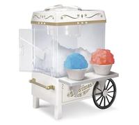 Nostalgia Snow Cone Shaved Ice Machine - Retro Table-Top Slushie Machine Makes 20 Icy Treats - Includes 2 Reusable Plastic Cups & Ice Scoop - White