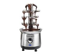 Nostalgia Stainless Steel Cascading Fondue Fountain 2-Pound Capacity, Easy to Assemble 4 Tiers, Perfect for Chocolate, Nacho Cheese, BBQ Sauce, Ranch, Liqueurs