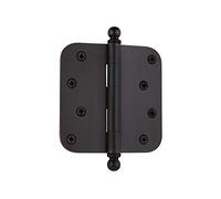 Nostalgic 728368 Warehouse Ball Tip Residential 5/8" Radius Corners Door Hinge, Oil-Rubbed Bronze, 4 Inch