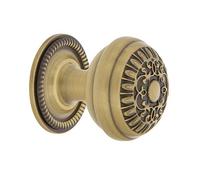 Nostalgic 769490 Warehouse Egg and Dart 1 3/8" Cabinet Knob with Rope Rose in Antique Brass Hardware