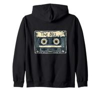 Nostalgic 80's 90's Retro Cassette Mix Tape Throwback Party Zip Hoodie