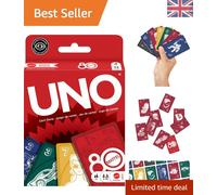 Nostalgic 80th Anniversary UNO Card Game - Ruby Red Fun for 10 Players