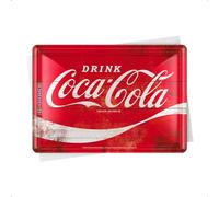 Nostalgic-Art Coca-Cola - Red Logo - Gift Idea for Coke Fans, Postcard, Mini tin Sign in Vintage Design, 10 x 14 cm