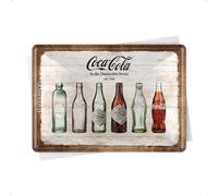 Nostalgic-Art 10277 Coca Cola Bottle, Timeline Tin Postcard, 10 x 14 cm