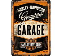 Nostalgic-Art 10281 Harley-Davidson garage metal postcard, 10 x 14 cm (English language not guaranteed)