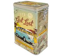 Nostalgic-Art Bulli-Let's Get Lost-VW Bus Gift Idea, Large Coffee Tin, Multicolor, 1.3 l