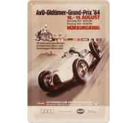 Nostalgic-Art Audi AvD Oldtimer Grand Prix - Gift idea for car fansRetro Tin SignMetal PlaqueVintage design for wall decoration20 x 30 cm
