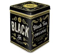 Nostalgic-Art Black Kitchen Gift Idea, Storage for Loose Tea Bags, Vintage Design, 100 g