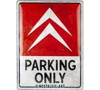 Nostalgic-Art Citroen-Parking Only-Gift Idea for Car Fans, Made of metal, Vintage Design for Decoration, 30 x 40 cm