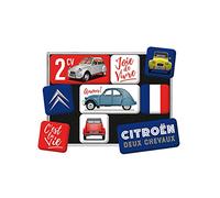 Nostalgic-Art Citroen Retro Fridge Magnets - 2CV - Gift Idea for Car Accessories Fans, Magnetic Set for Magnetic Board, Vintage Design 9 Pieces