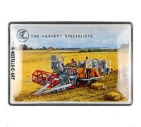 Nostalgic-Art Claas - The Harvest Specialists - Retro Tin Sign - 20 x 30 cm - Gift Idea for Tractor Lovers - Metallic - Vintage Design