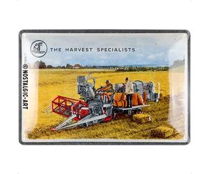 Nostalgic-Art Claas - The Harvest Specialists - Retro Tin Sign - 20 x 30 cm - Gift Idea for Tractor Lovers - Metallic - Vintage Design