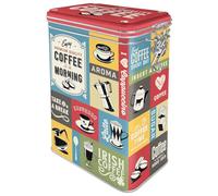 Nostalgic-Art Collage-Gift Idea for Coffee Lovers, Metal, Vintage Design, 1.3 l