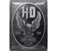 Nostalgic-Art Harley-Davidson Retro Tin Sign Metal Eagle Vintage Decor Gift