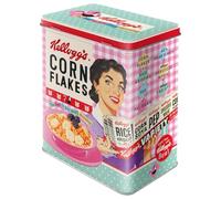 Nostalgic-Art Kellogg's Happy Hostess Corn Flakes-Kitchen Gift Idea, Large Coffee tin, Vintage Design, 3 L