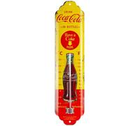 Nostalgic-Art, Analogue Retro Thermometer, Coca-Cola - In Bottles - Gift idea for Coke fans, Metal wall decoration, Vintage design, 6.5 x 28 cm, 80311