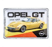 Nostalgic-Art Opel - GT Since 1968 - Gift Idea for Car Accessories Fans, Metal, Vintage Design, tin Signs Sayings, 20 x 30 cm