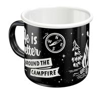 Nostalgic-Art Outdoor & Activities Life Is Better Around The Campfire Retro Enamel Mug - Gift Idea for Camper, Vintage Design, 12oz