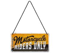 Nostalgic-Art Retro 10x20cm Motorcycle Riders Only - Gift Idea for Motor Fans Metal Vintage Design