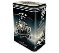 Nostalgic-Art Retro Coffee Canister 1.3 Litre Harley-Davidson Things Are Different - Gift Idea for Bikers, Tin Tin with Aroma Lid, Vintage Design