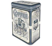 Nostalgic-Art Retro coffee tin box, 1.3 l, Ape - Coffee Shop | original APE license product (OLP), metal clip top tin, vintage design, Gift idea for Italy fans