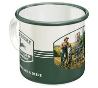 Nostalgic-Art Retro Enamel Mug 360ml John Deere - Quality Farm Equipment - Gift Idea for Tractor Fans Camping Mug Vintage Design