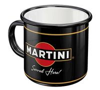 Nostalgic-Art Retro Enamel Mug 360ml Martini - Served Here - Gift Idea Bar Accessory Original Licensed Product (OLP) Camping Mug Vintage Design