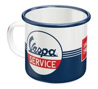 Nostalgic-Art Retro Enamel Cup, 12.2 oz, Vespa - Service - Gift idea for scooter fans, Camping Mug, Vintage design