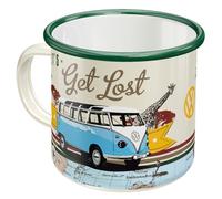 Nostalgic-Art Retro Enamel Mug 360ml VW Bulli - Let's Get Lost - Volkswagen Bus Gift Idea Camping Mug Vintage Design