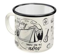 Nostalgic-Art Retro Enamel Outdoor & Activities Mug - Enjoy Where You Are Now - Camper Gift Idea Vintage Design 12oz