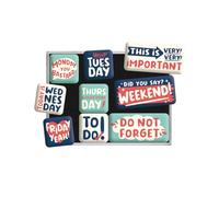Nostalgic-Art Retro fridge magnets, 9 pieces, Happy Week - Gift idea with great saying, magnet set for notice board, vintage design