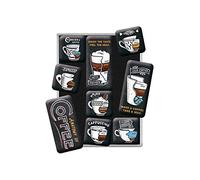 Nostalgic-Art Retro Fridge Magnets Pack of 9 Anatomy of Coffee