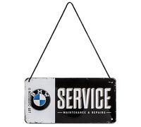 Nostalgic-Art Retro Hanging Sign BMW - Service - Gift Idea for car accessories fans, Metal Plaque, Vintage design for decoration, 10 x 20 cm, 28001
