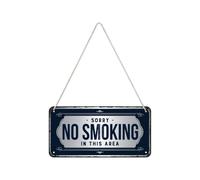 Nostalgic-Art Retro Hanging Sign Sorry, No Smoking - Warning sign as gift idea, Metal Plaque, Vintage design for decoration, 10 x 20 cm Vintage Design for Decoration.