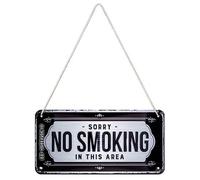 Nostalgic-Art Retro Hanging Sign Sorry, No Smoking - Warning sign as gift idea, Metal Plaque, Vintage design for decoration, 10 x 20 cm Vintage Design for Decoration.