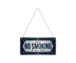 Nostalgic-Art Retro Hanging Sign Sorry, No Smoking - Warning sign as gift idea, Metal Plaque, Vintage design for decoration, 10 x 20 cm Vintage Design for Decoration.