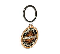 Nostalgic-Art Retro keychain, Ø 4 cm, Harley-Davidson - Genuine Motor Oil - Gift idea for bikers, Official License Product (OLP), made of metal, vintage design