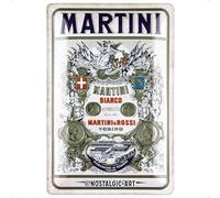 Nostalgic-Art Retro Metal Sign 20 x 30 cm Martini - Bianco Vermouth Label - Gift Idea as a Bar Accessory, Metal, Vintage Design