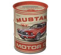 Nostalgic-Art Retro money box, 600 ml, Ford Mustang - GT 1967 Motor Oil - Gift idea for Ford fans, Official License Product (OLP), metal piggy bank, vintage design